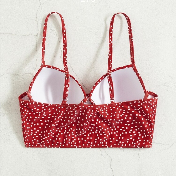 Polka Dot Print Push Up Tankini Top M - Picture 4 of 4